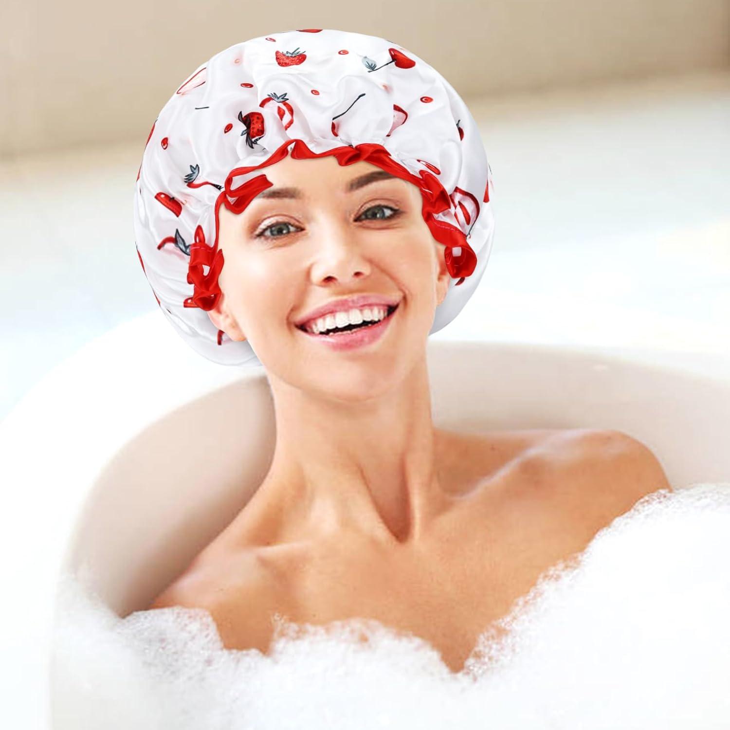 Gorros de Ducha Reutilizables Lawie 4 Pack Satén Impermeable