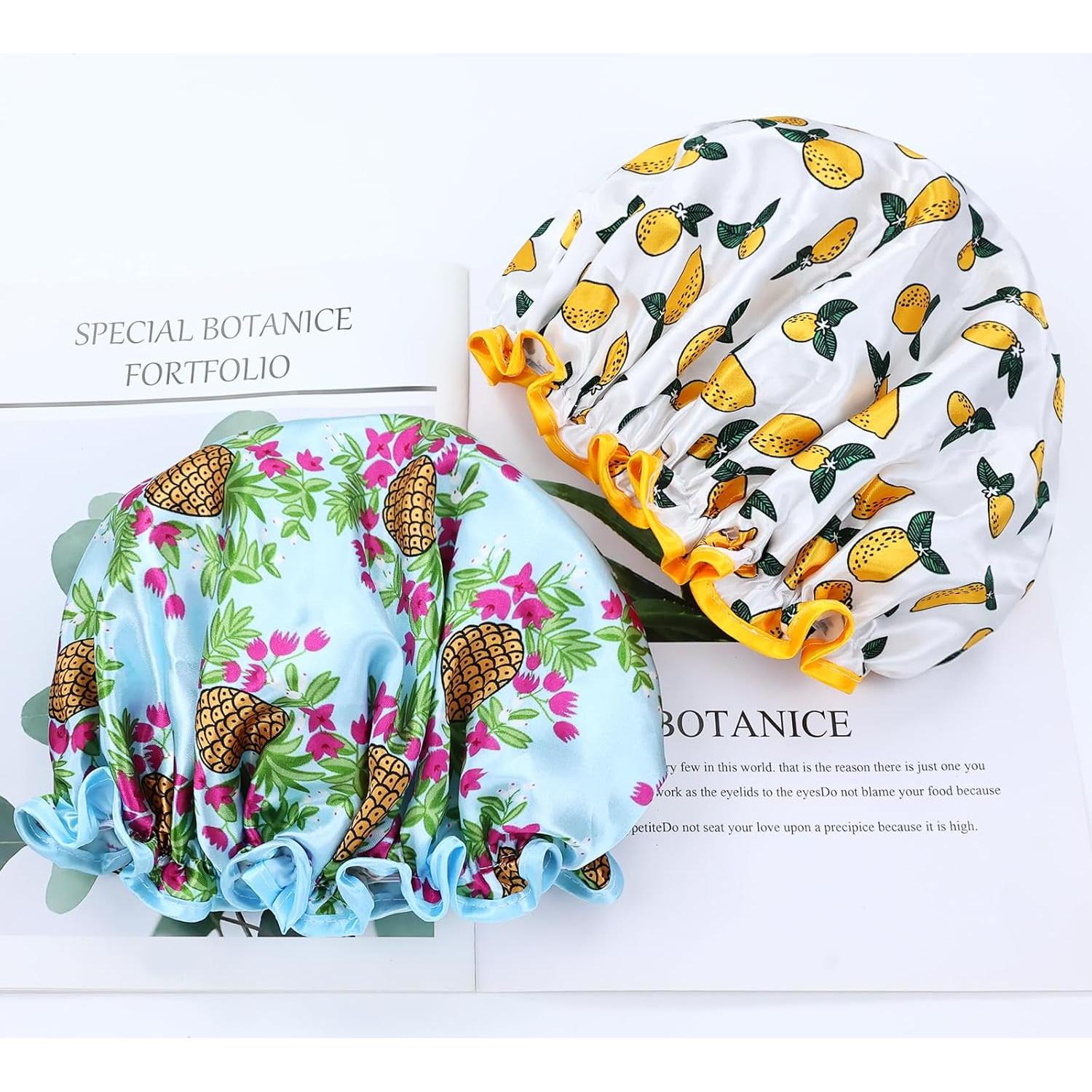 Gorros de Ducha Reutilizables Lawie 4 Pack Satén Impermeable