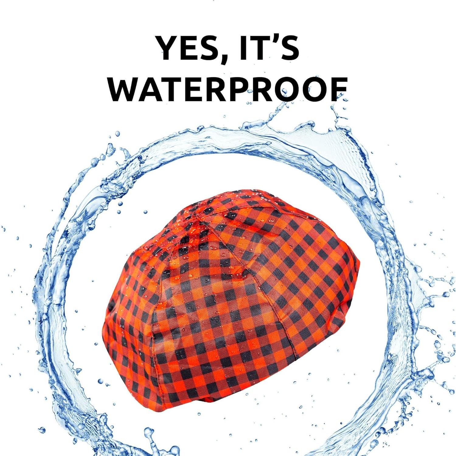 Gorro de Ducha Hairsome Negro para Hombres - Impermeable y Ajustable