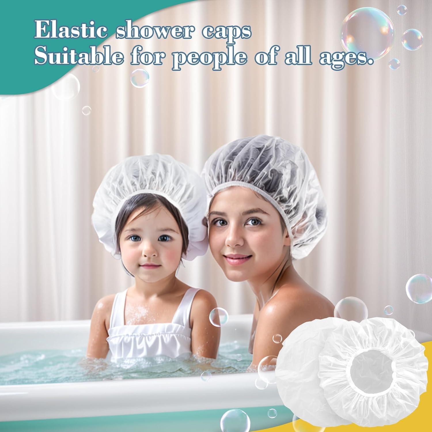 Gorro de Ducha Reutilizable MAQIHAN Impermeable 25CM 6PCS