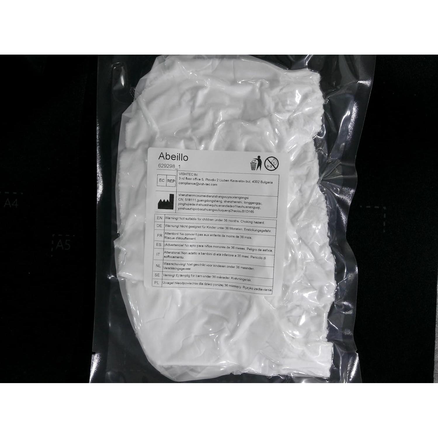 Gorro de Ducha Impermeable Abeillo Doble Capa Terry Blanco