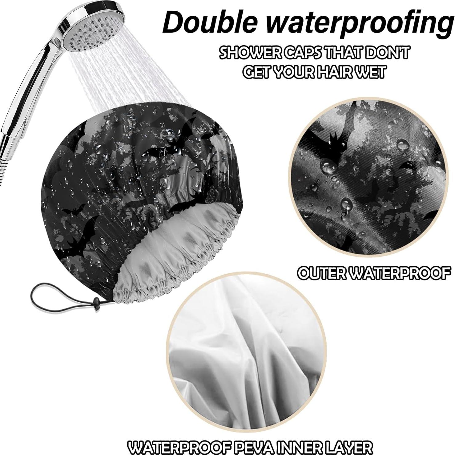 Gorro de Ducha Impermeable Reutilizable Cabreche 2 Pcs Ajustable