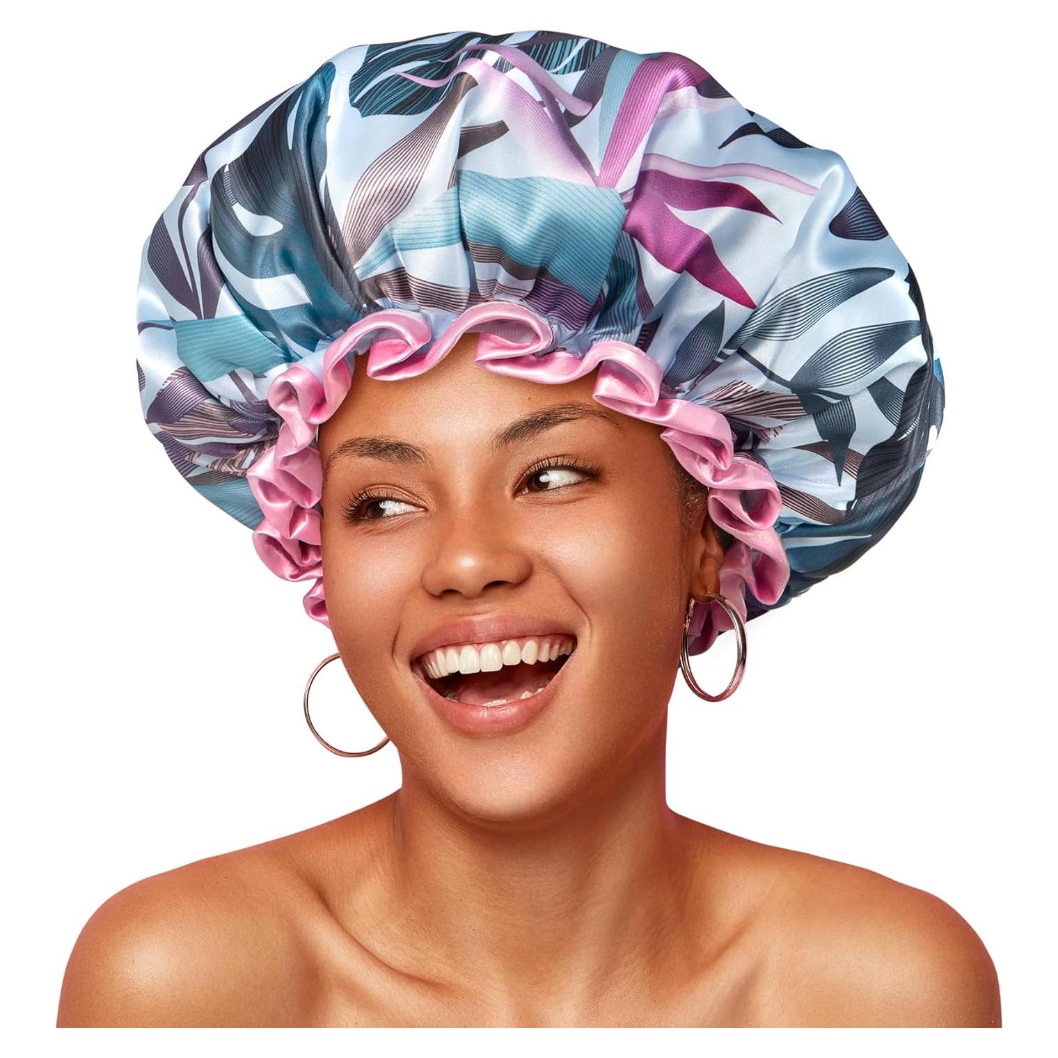 Gorro de Ducha Grande Mikimini Tropical Reutilizable Impermeable