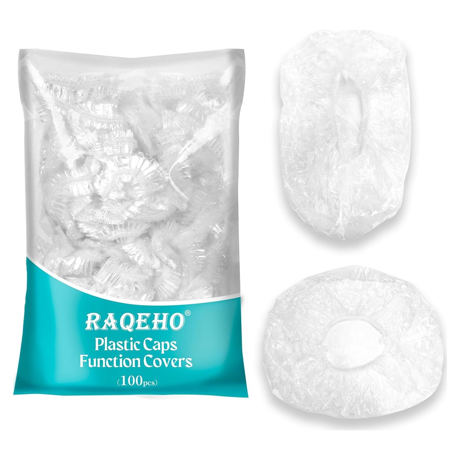 100 Gorras de Ducha Desechables RAQEHO - Impermeables para Cabello