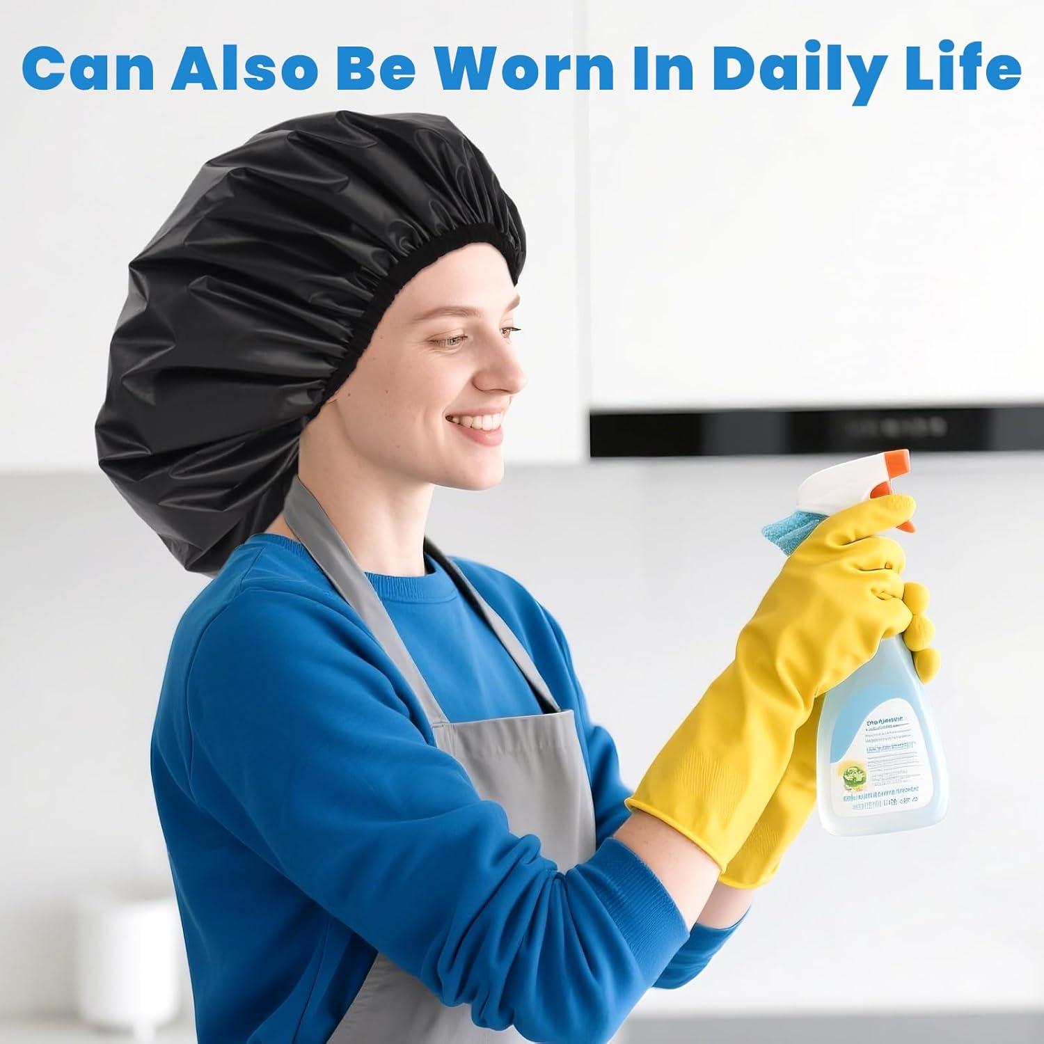 Gorro de Ducha Extra Grande JOLYEAK Impermeable Doble Capa