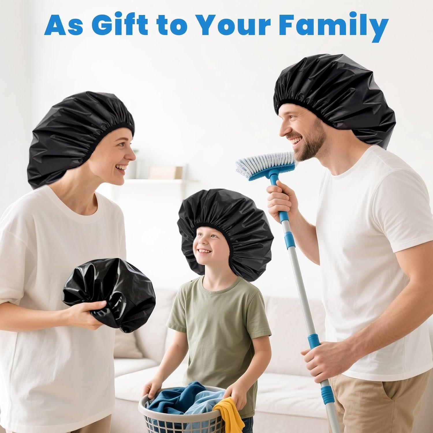 Gorro de Ducha Extra Grande JOLYEAK Impermeable Doble Capa