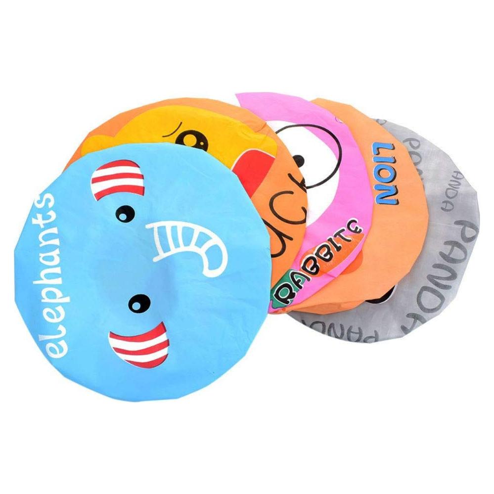 5 Gorras de Ducha Impermeables de Animales Aysekone PEVA