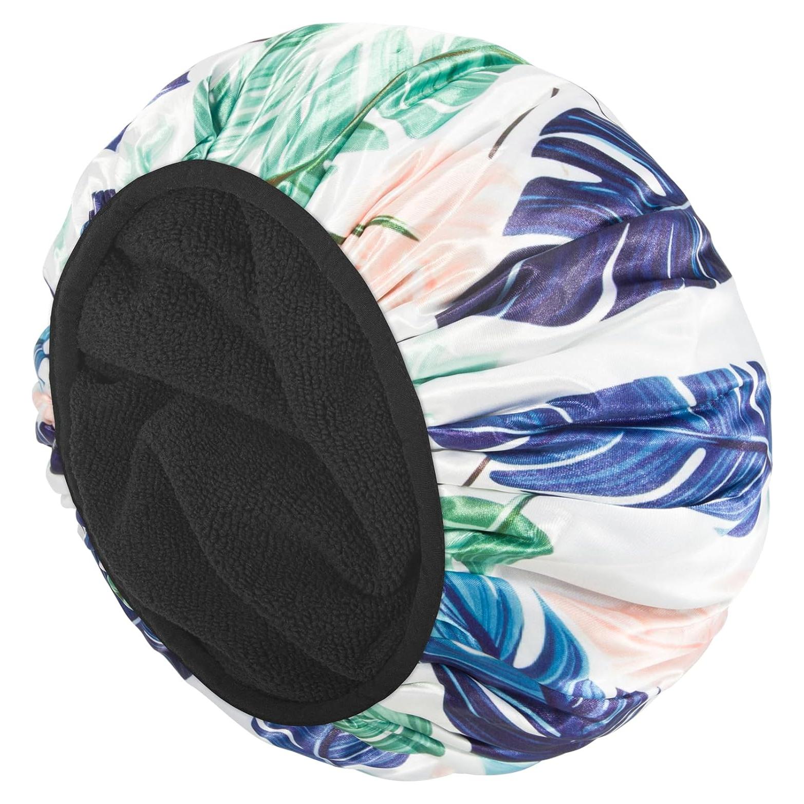 Gorro de Ducha Auban Grande Impermeable 3 Capas Toalla