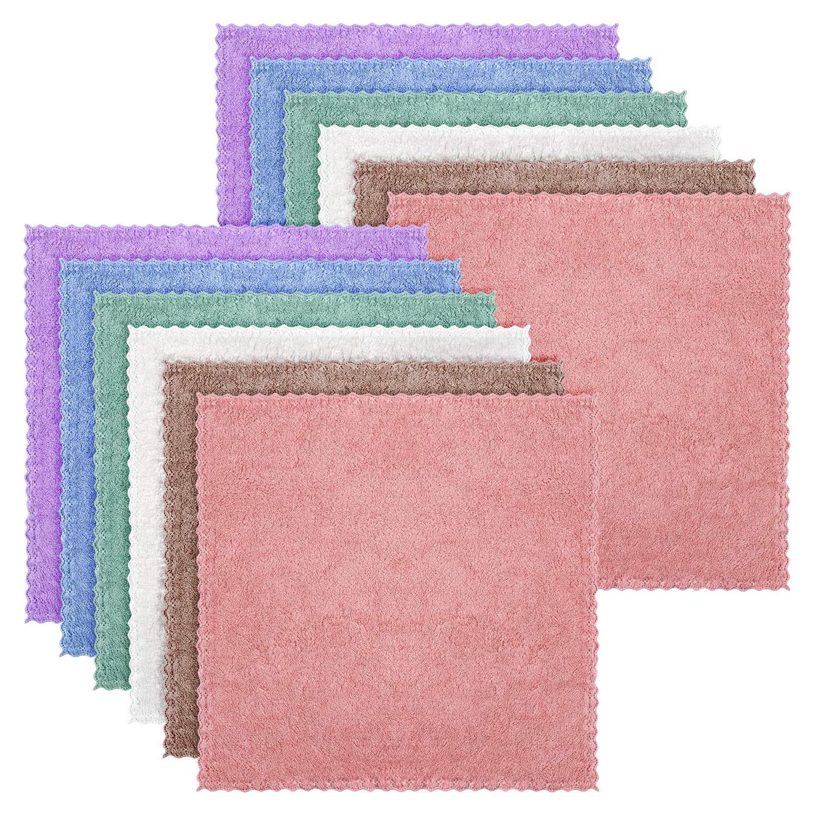 Paños de Lavado Facial Syhood 12 Pcs Microfibra 25.4 cm