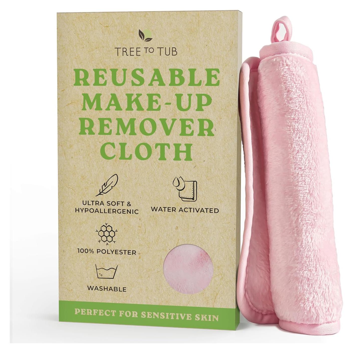Paño Desmaquillante Reutilizable Tree To Tub Rosa - Microfibra Suave