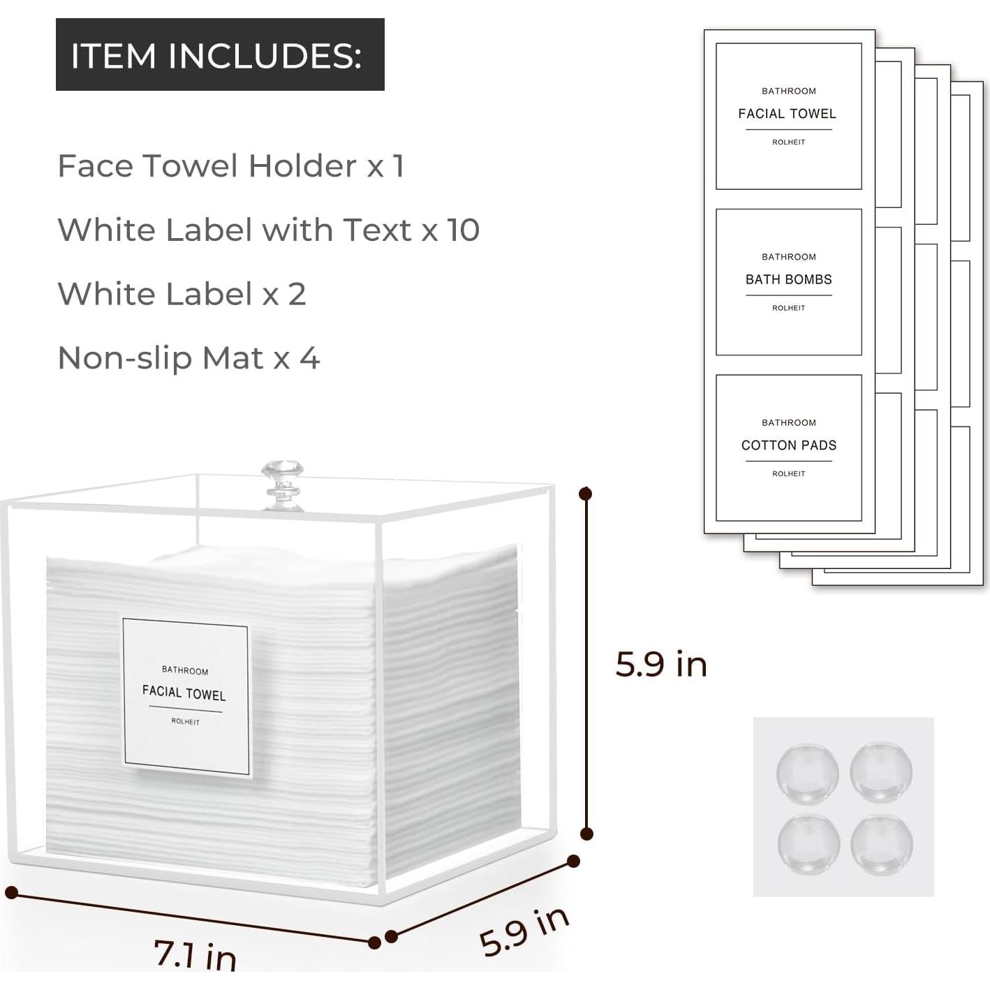 Soporte de Toallas Desechables Rolheit Acrílico 18x15 cm