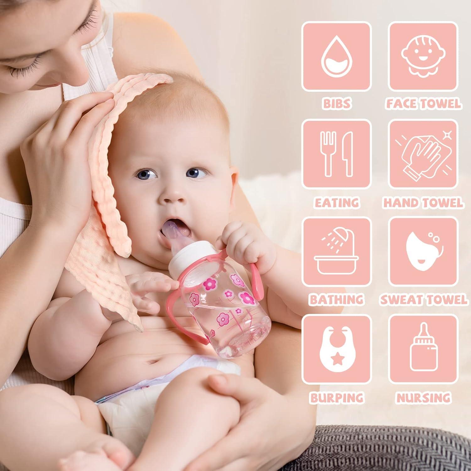 Paños de Baño para Bebés MUKIN - 6 Unidades 30x30 cm Rosa