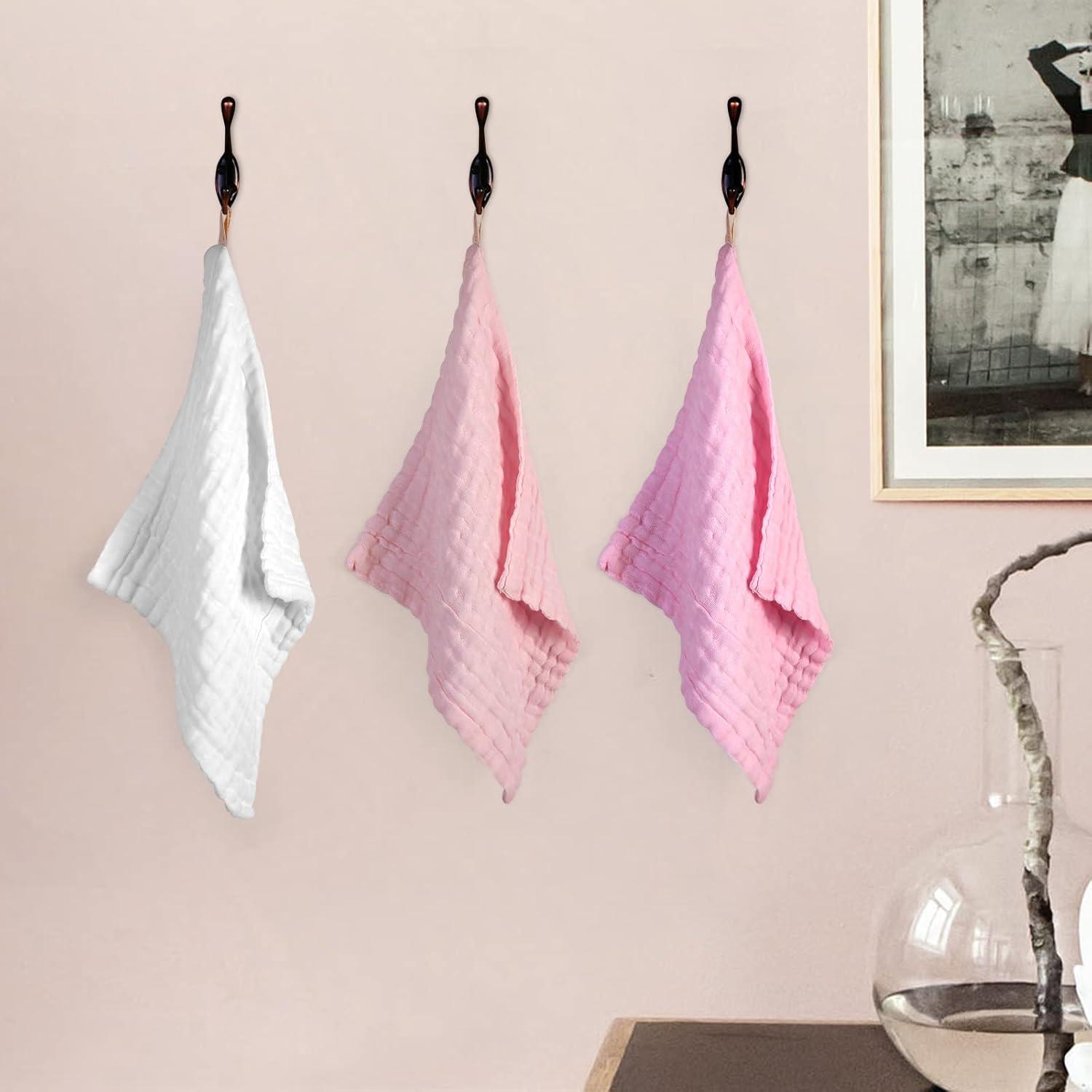 Paños de Baño para Bebés MUKIN - 6 Unidades 30x30 cm Rosa