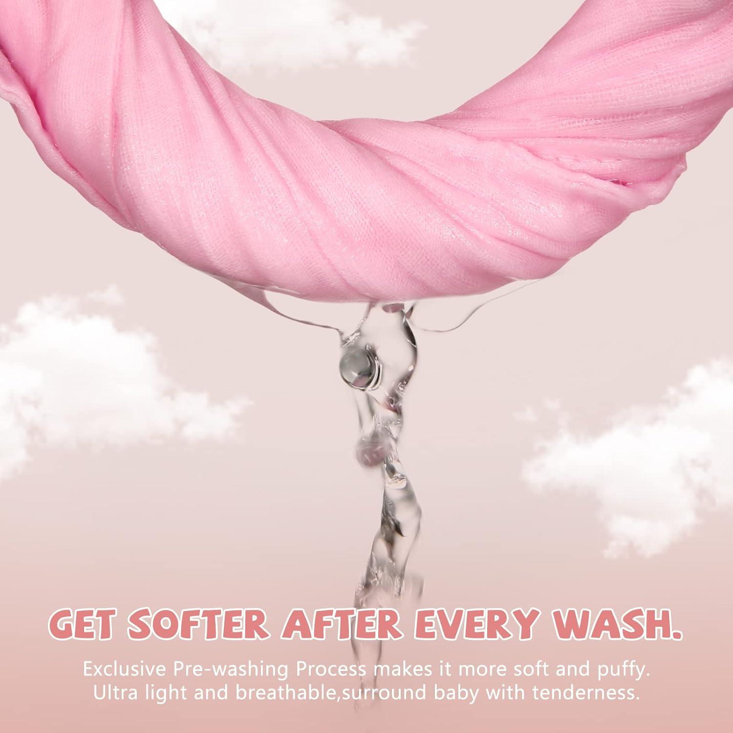 Paños de Baño para Bebés MUKIN - 6 Unidades 30x30 cm Rosa