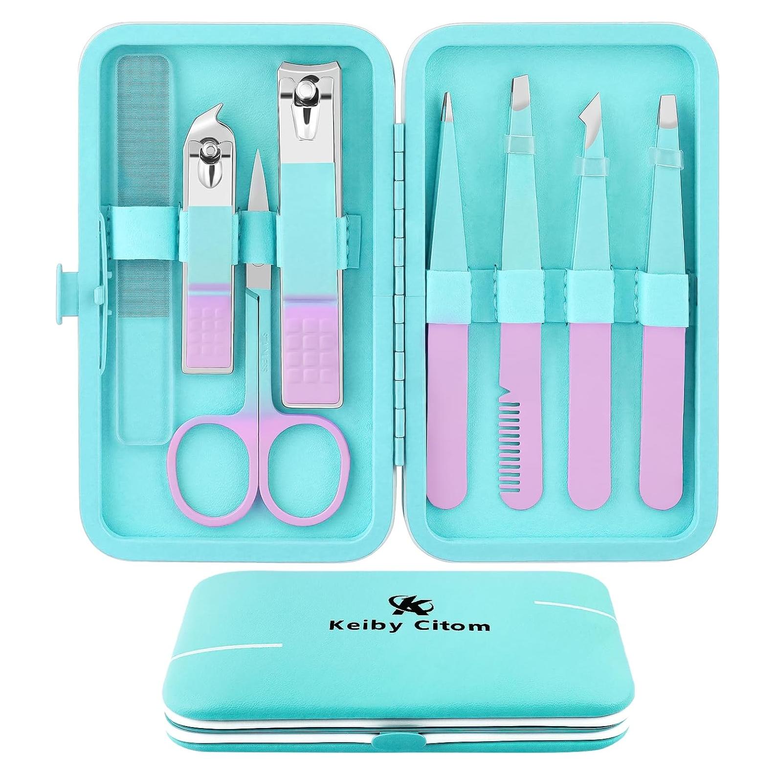 Juego de Pinzas y Cortauñas YHIT 8 Piezas Acero Inoxidable