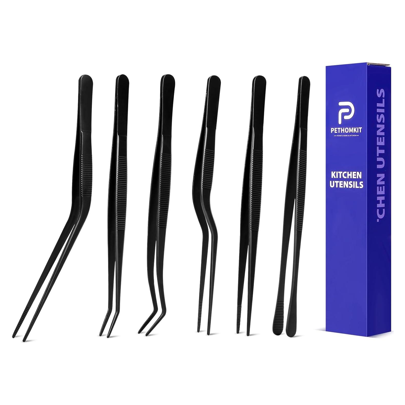 Juego de Pinzas de Cocina PETHOMKIT 6 Piezas Acero Inoxidable