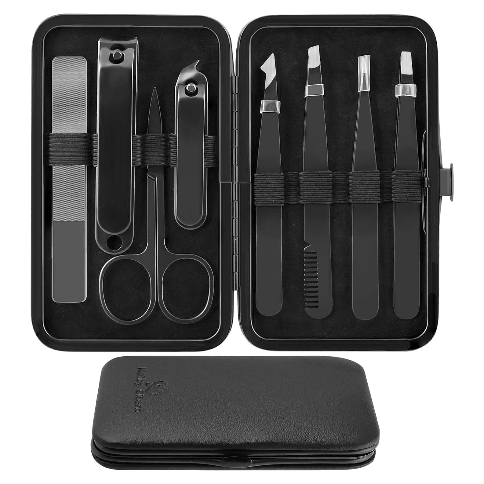 Juego de Pinzas de Precisión Keiby Citom 8 Piezas Acero Inoxidable