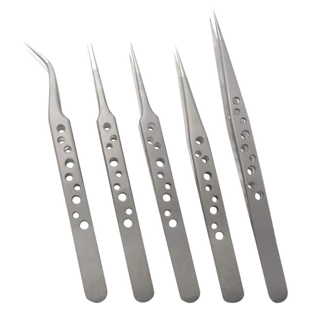 Juego de Pinzas de Acero Inoxidable Wolfride 5 Pcs