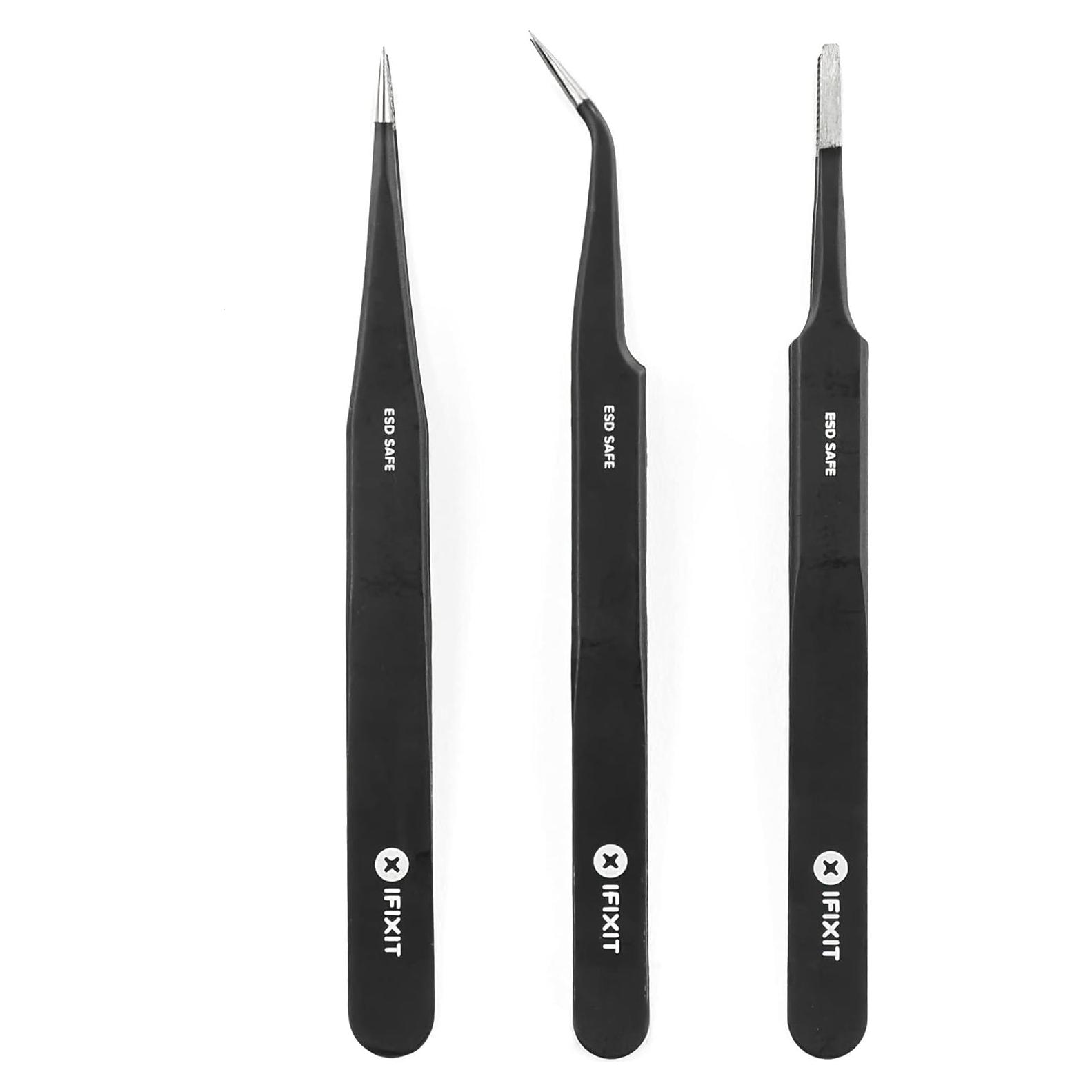Juego de Pinzas de Precisión iFixit PRO - 3 Puntas ESD
