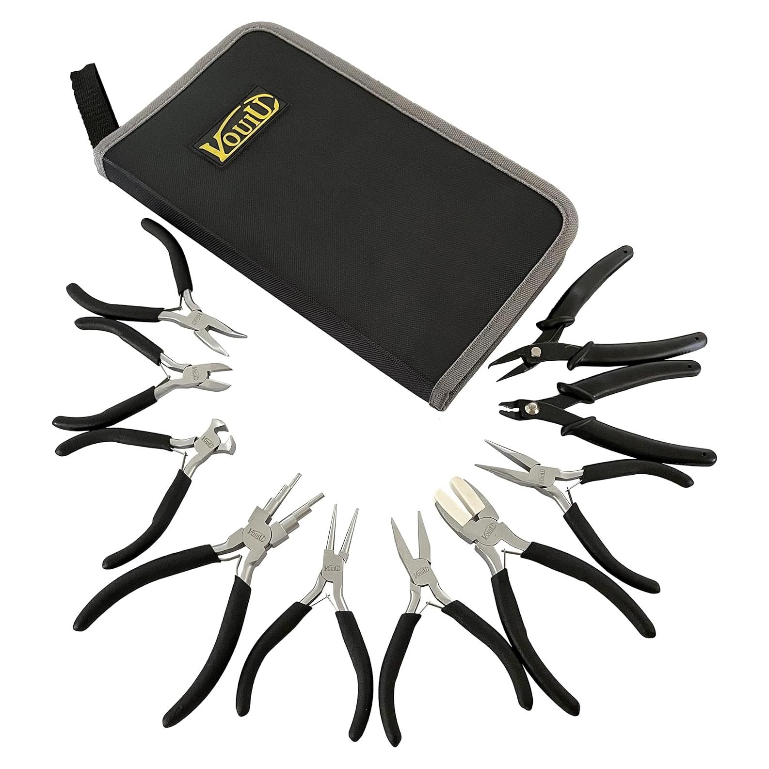Juego de Alicates de Joyería VOUIU 10 Piezas Acero Carbono
