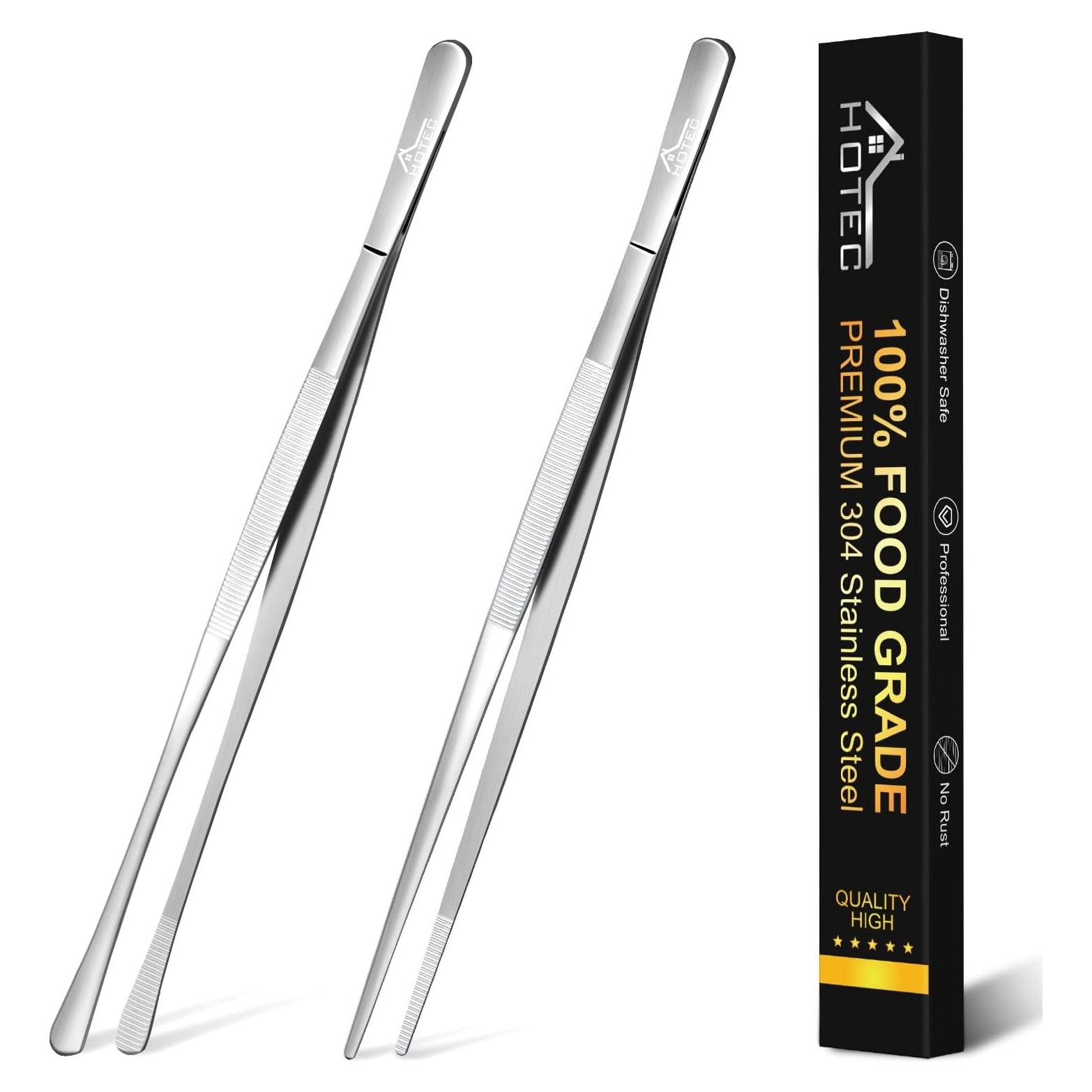 Pinzas de Cocina Hotec de Acero Inoxidable 30.48 cm - Juego de 2