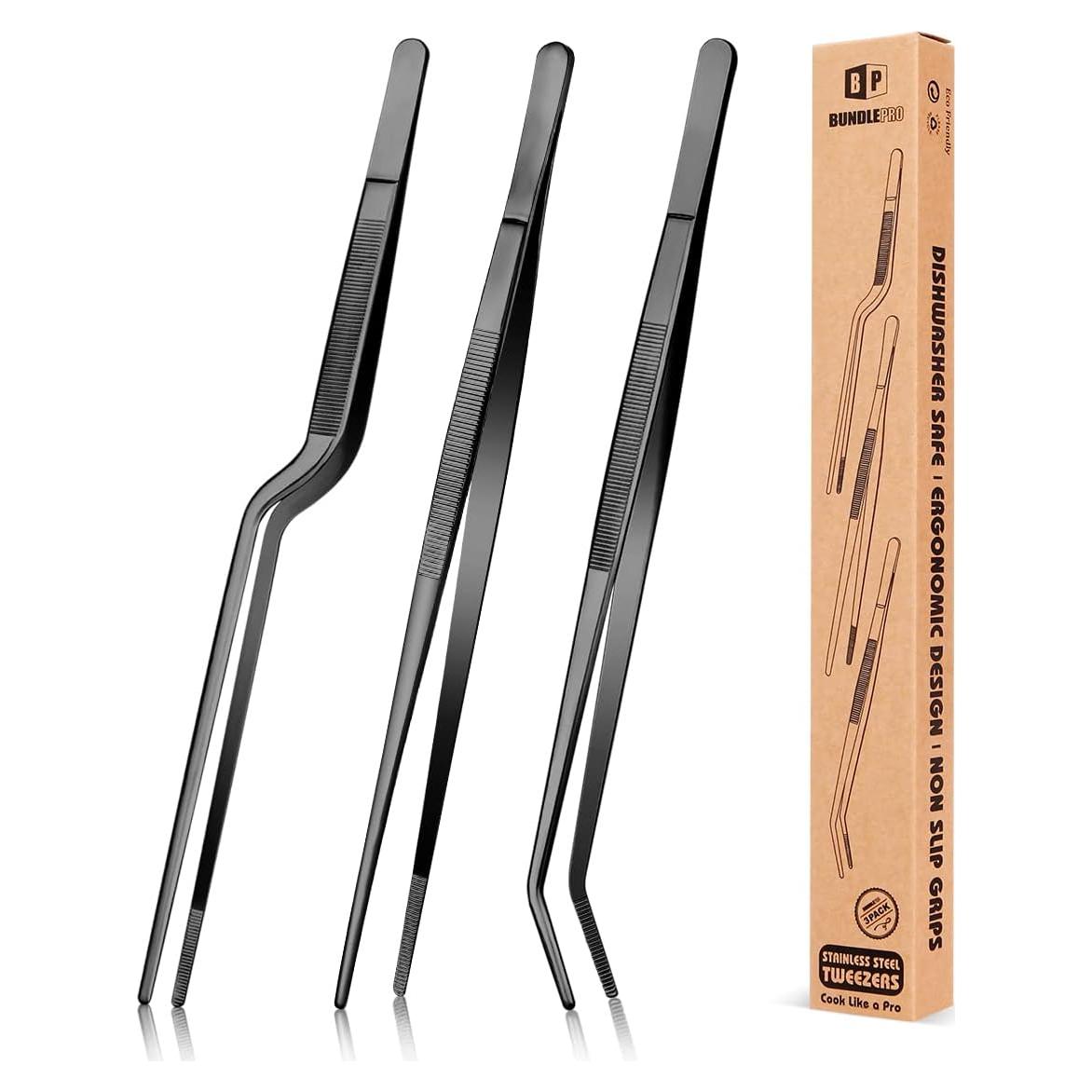 Juego de Pinzas de Cocina BUNDLEPRO 25.4 cm Acero Inoxidable