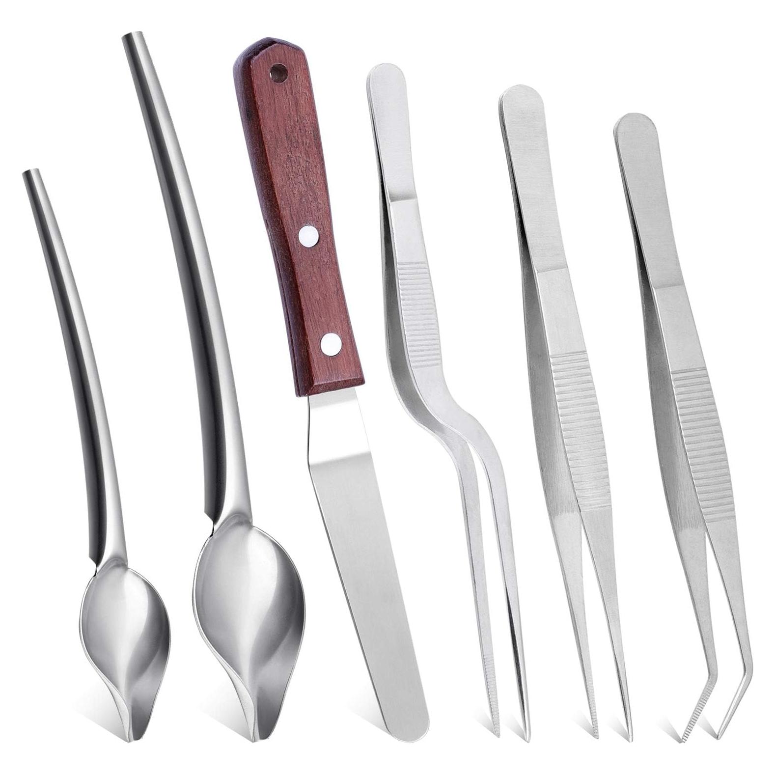 Set de Pinzas de Cocina Cridoz 6 Pcs Acero Inoxidable