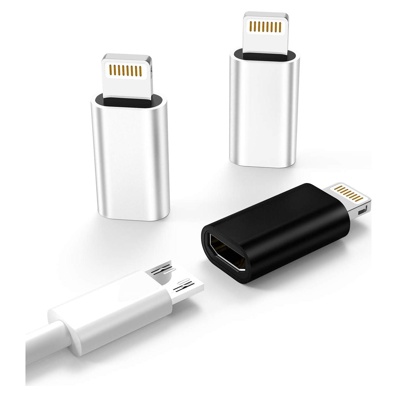 Adaptador Micro USB a Lightning Zoyuzan 3-Pack Carga iPhone