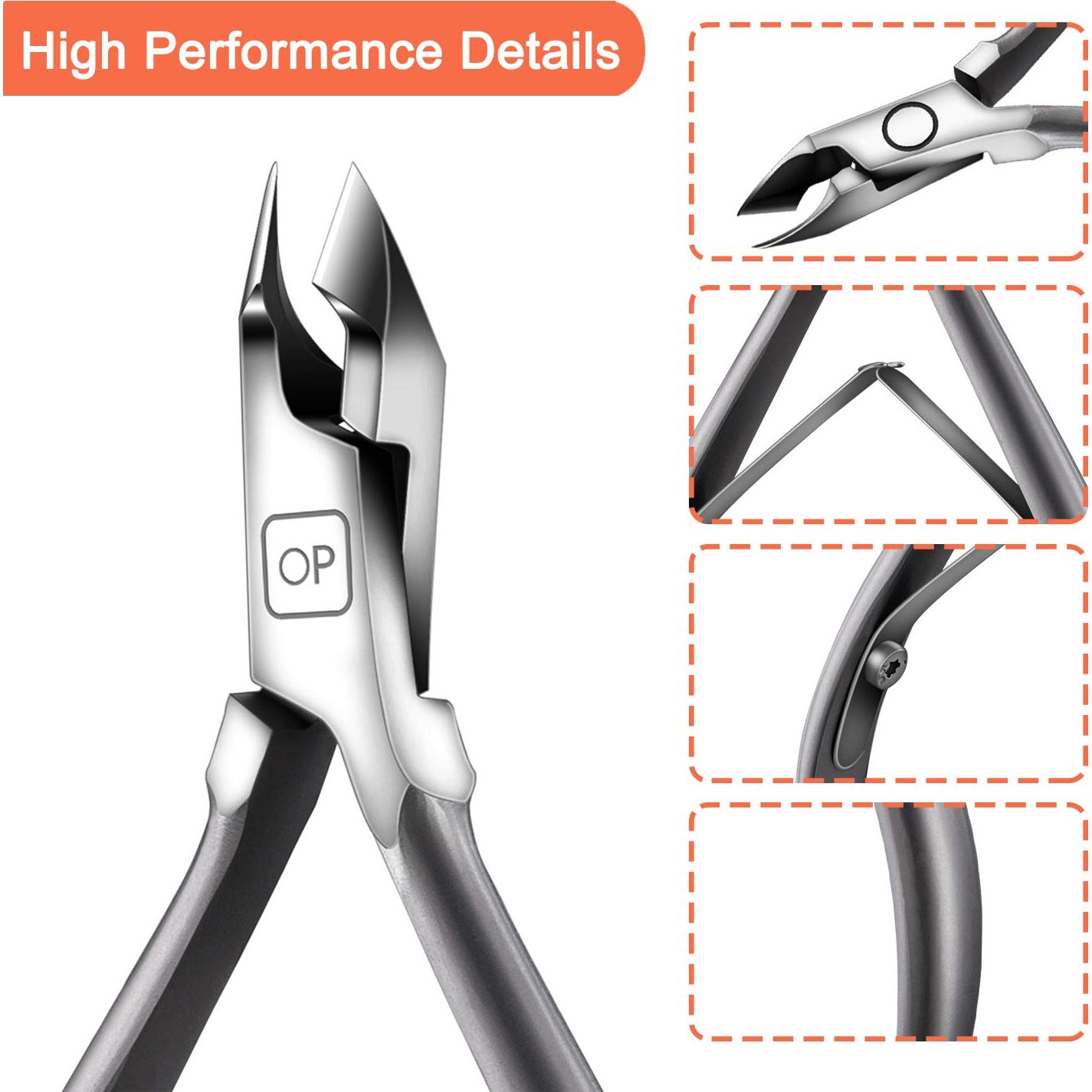 Cortador de Cutículas opove X7 mini Acero Inoxidable Gris