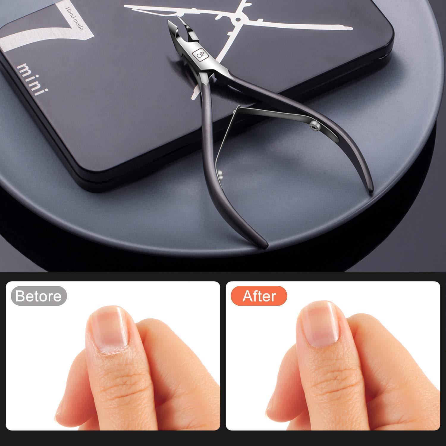 Cortador de Cutículas opove X7 mini Acero Inoxidable Gris