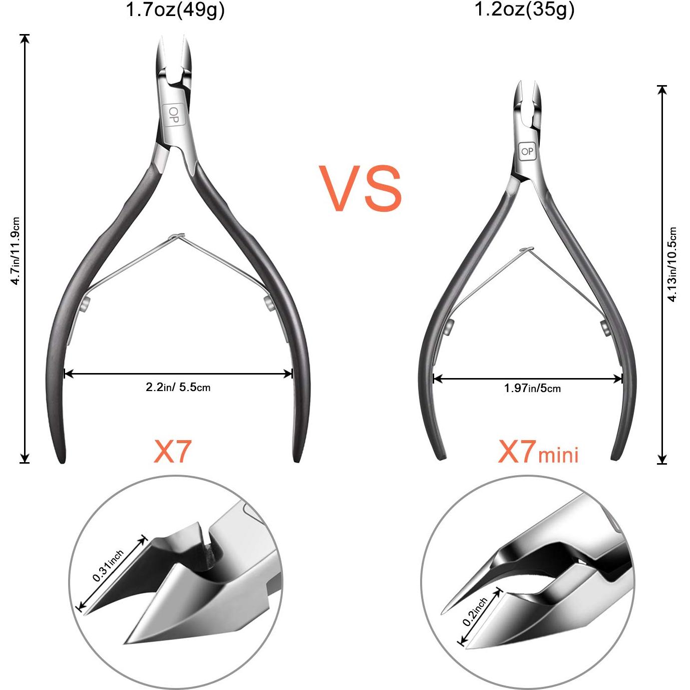 Cortador de Cutículas opove X7 mini Acero Inoxidable Gris