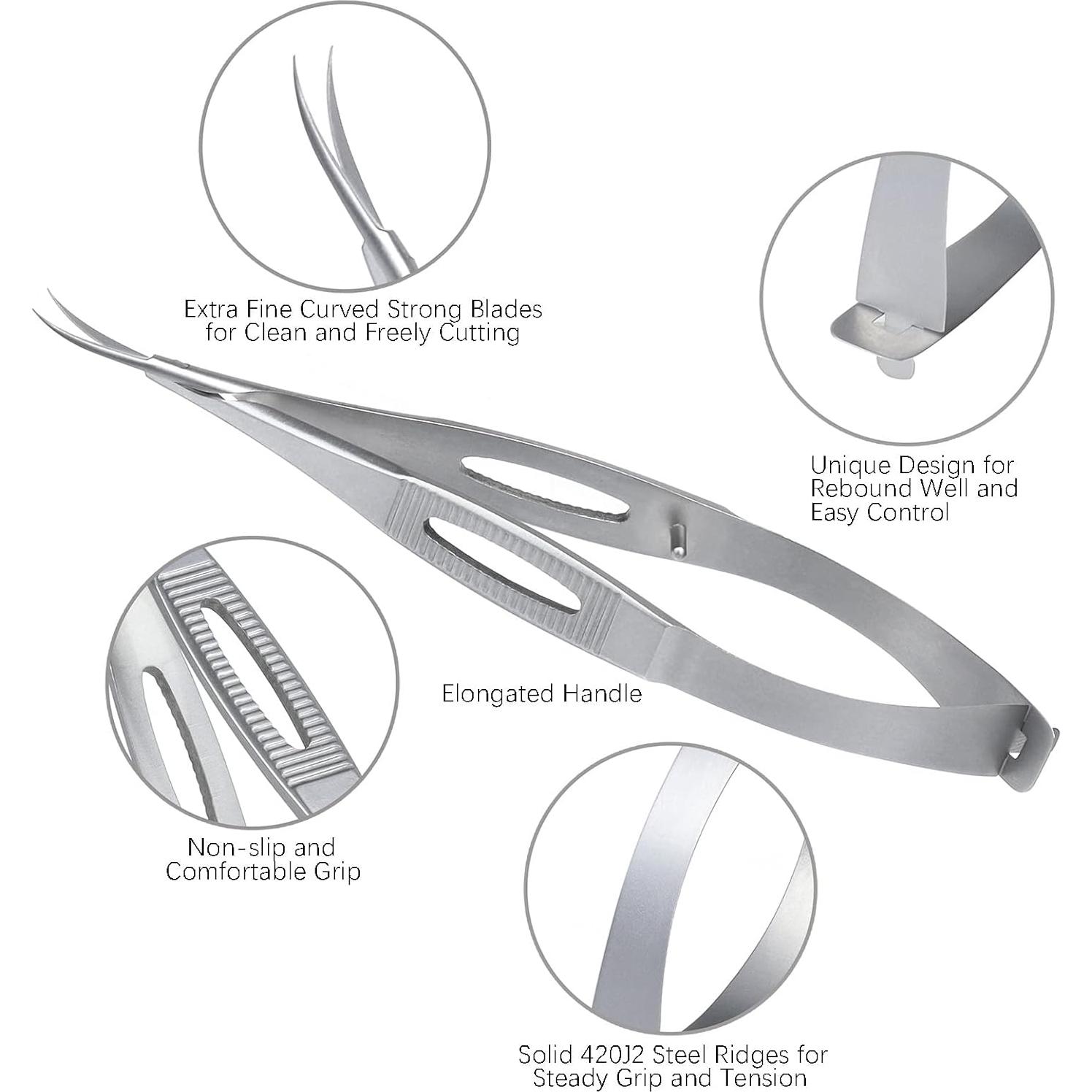 Tijeras de Cutícula XGIZMOO Curvadas Ultra Afiladas 9g