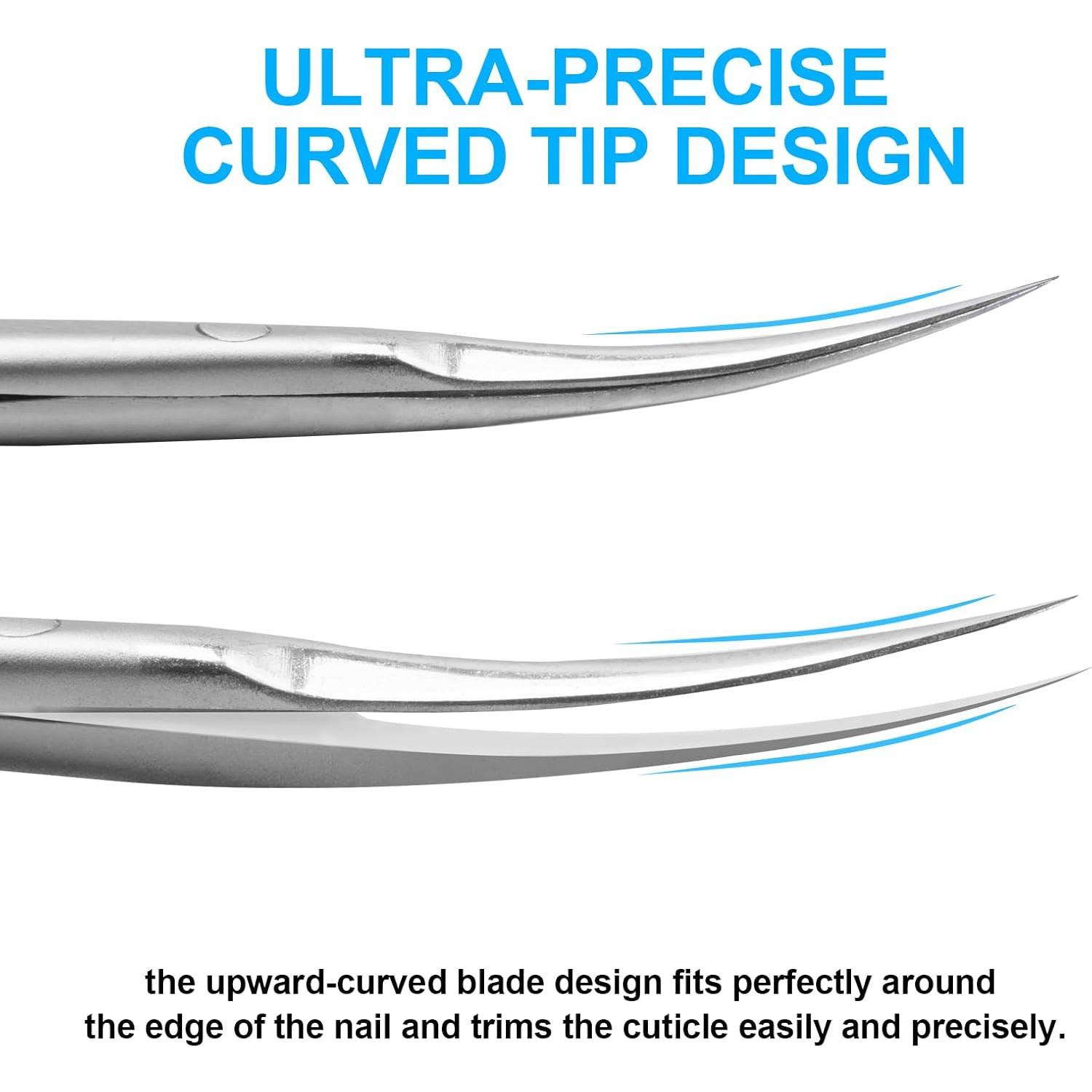 Tijeras de Cutícula CGBE de Acero Inoxidable Curvadas