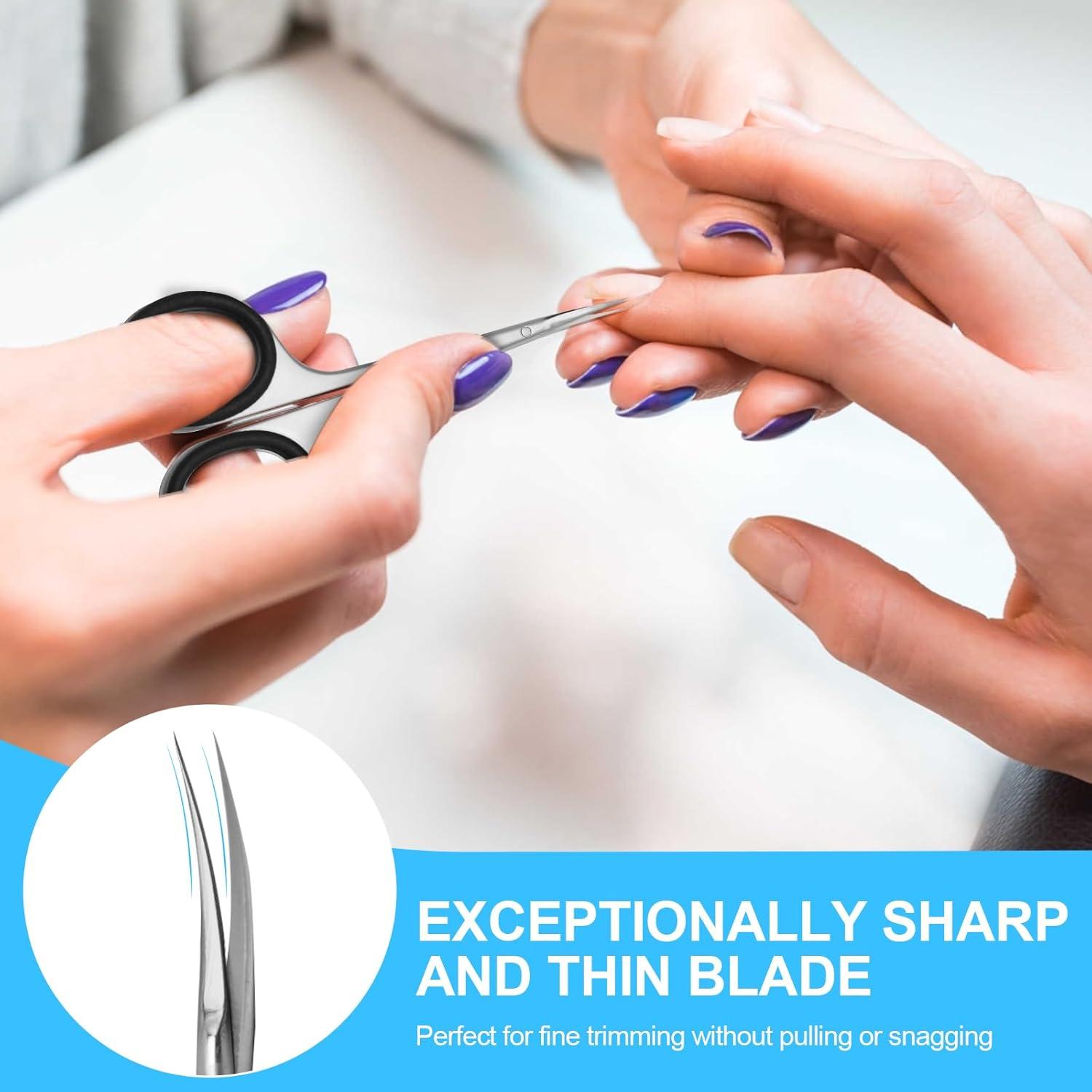 Tijeras de Cutícula CGBE de Acero Inoxidable Curvadas