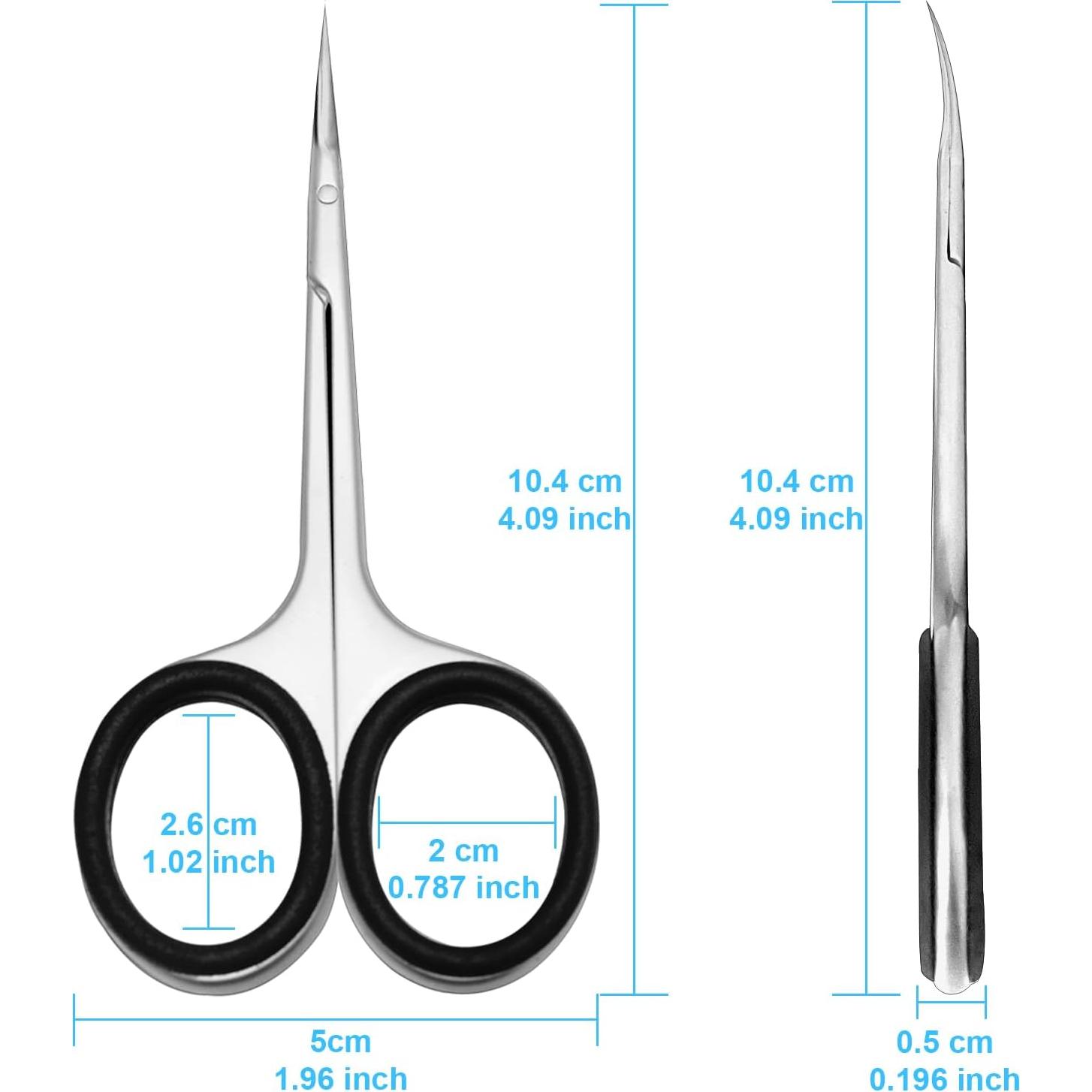 Tijeras de Cutícula CGBE de Acero Inoxidable Curvadas