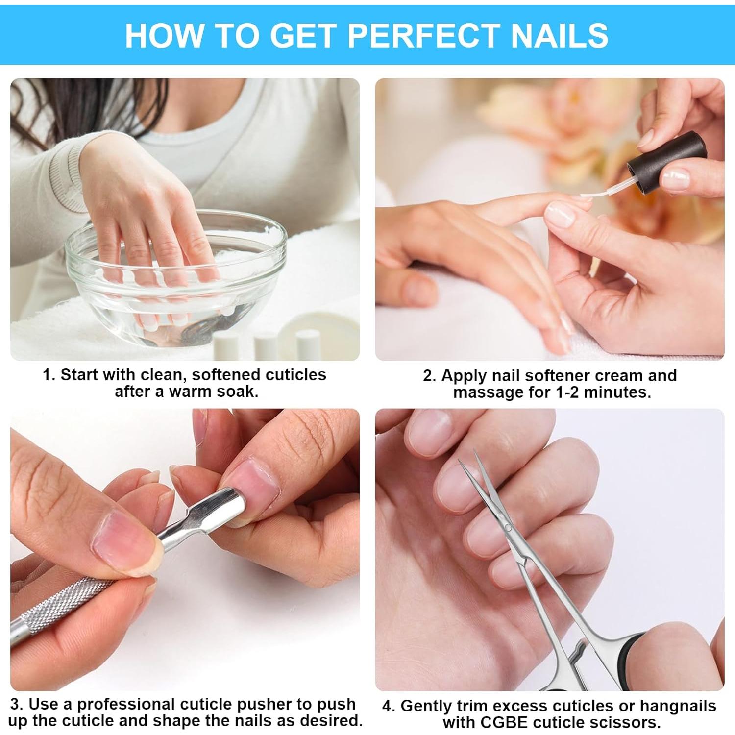 Tijeras de Cutícula CGBE de Acero Inoxidable Curvadas