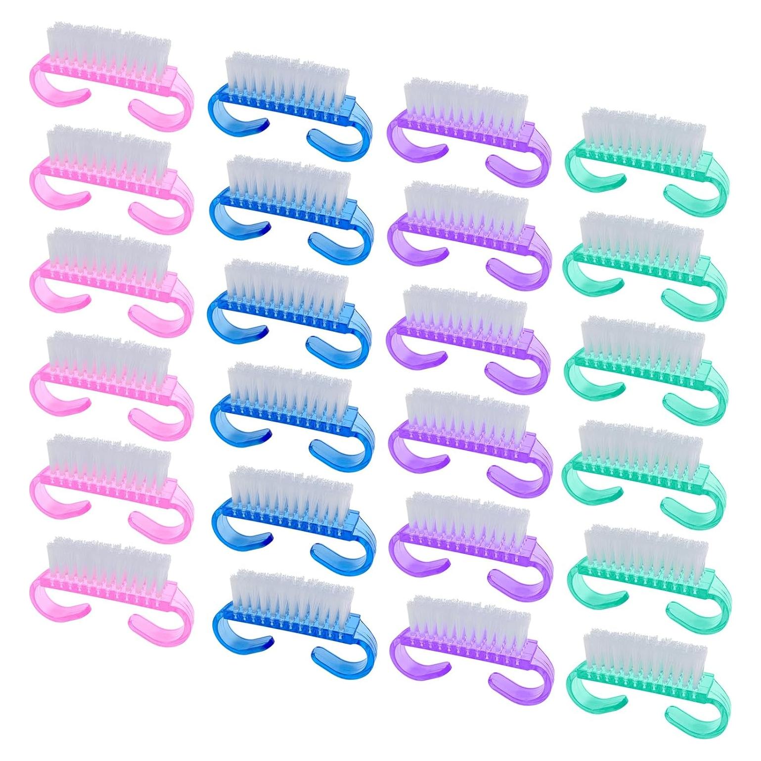 Cepillos de Uñas con Mango HANWER, Paquete de 24 Multicolor