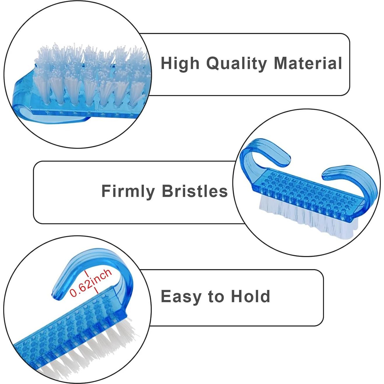 Cepillos de Uñas con Mango HANWER, Paquete de 24 Multicolor