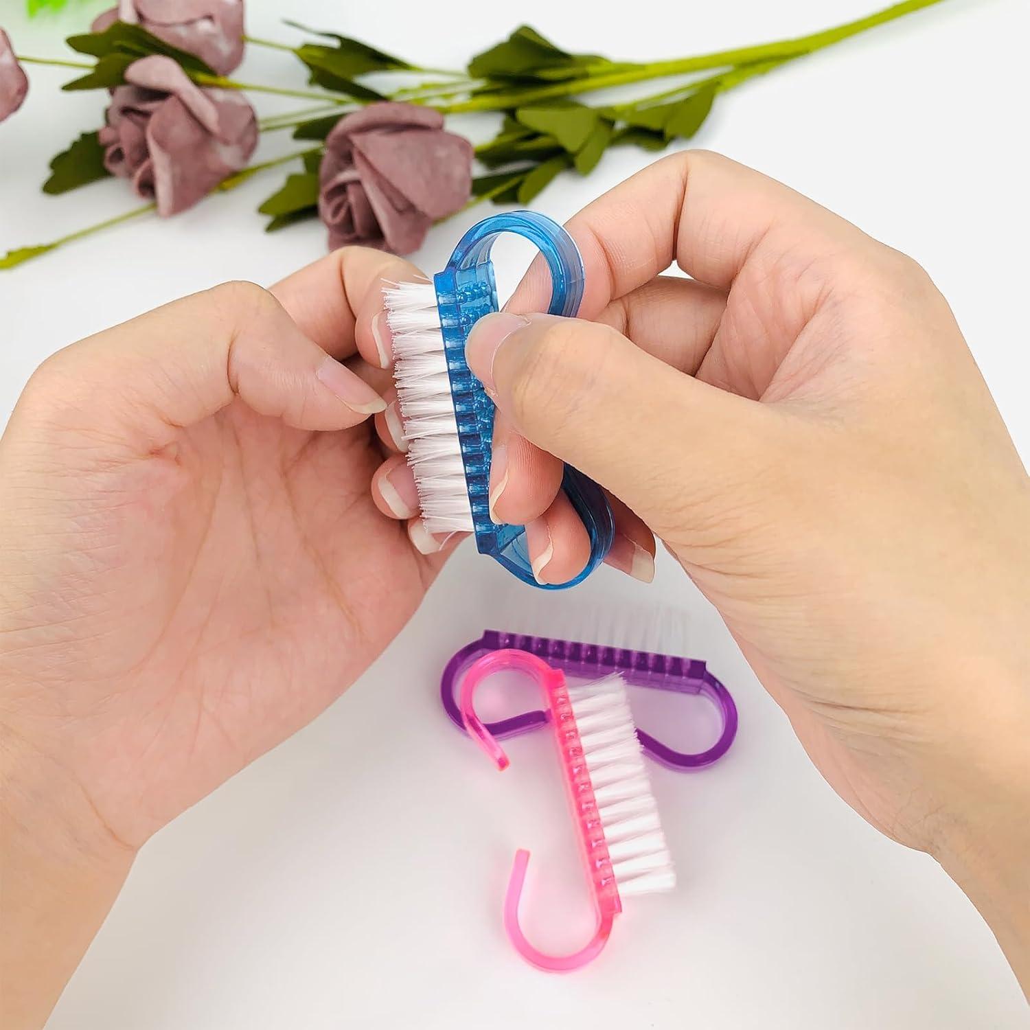 Cepillos de Uñas con Mango HANWER, Paquete de 24 Multicolor