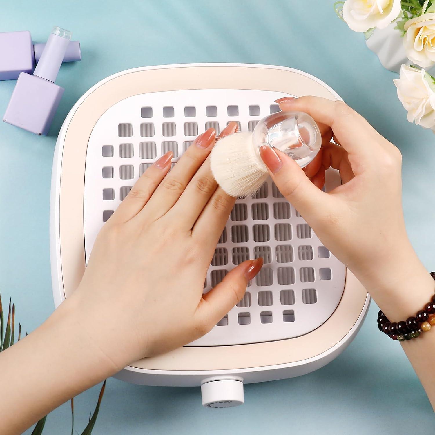 Cepillo para Polvo de Uñas BQAN Transparente Suave 8.4cm