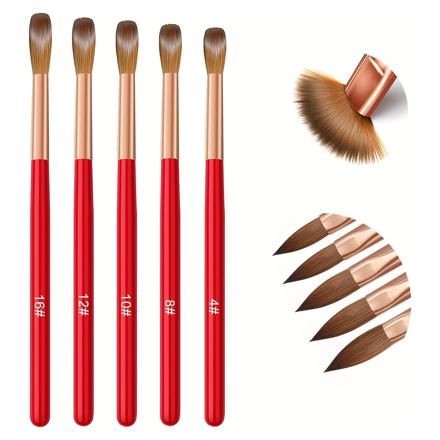 Juego de 5 Brochas Acrílicas Profesionales MUSILAN para Uñas