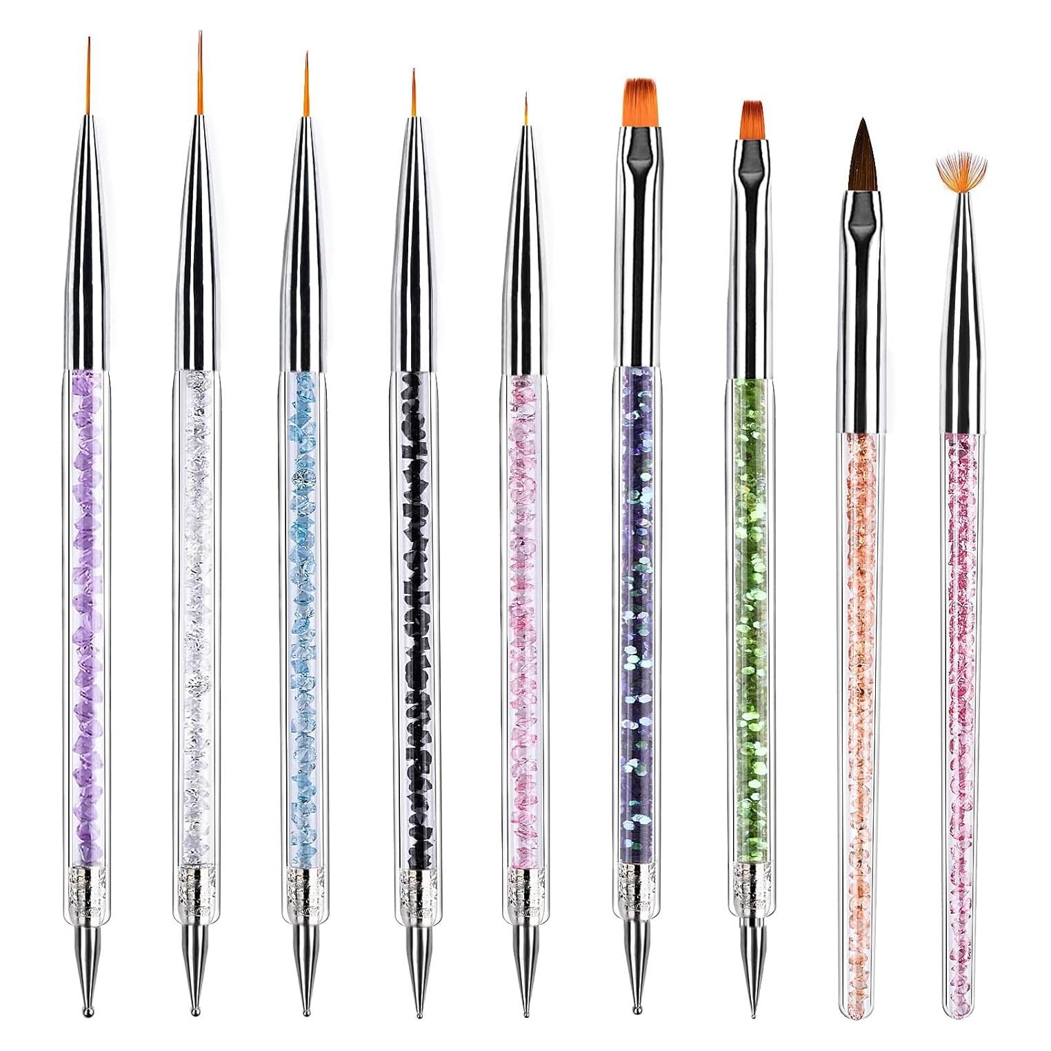 Juego de Pinceles para Uñas TOCOLES 9PCS Acrílico y Nylon