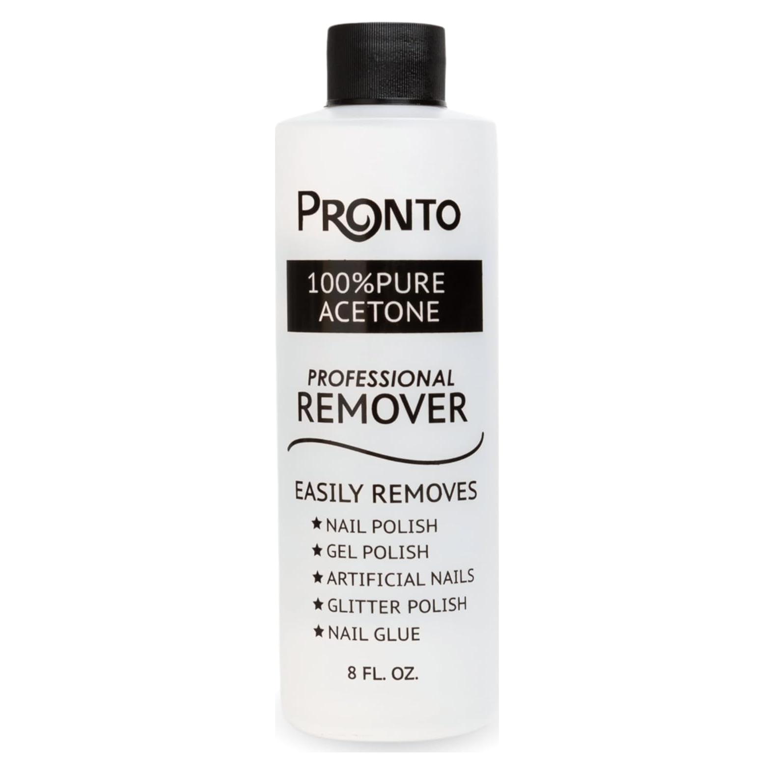Removedor de Esmalte de Uñas Pronto Acetona Pura 236.6 ml