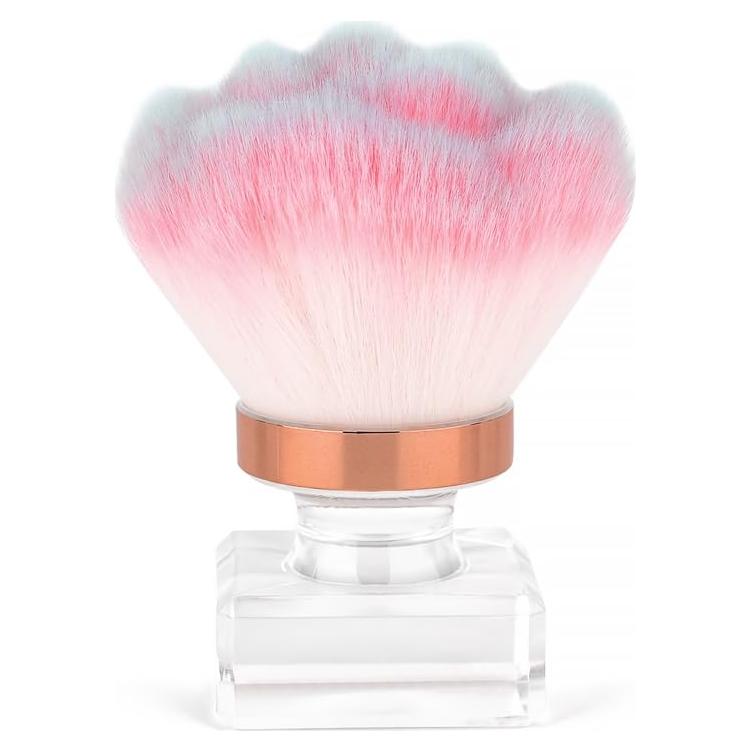 Cepillo de Polvo de Uñas KADS Forma de Flor Rosa 10.39x6.60cm