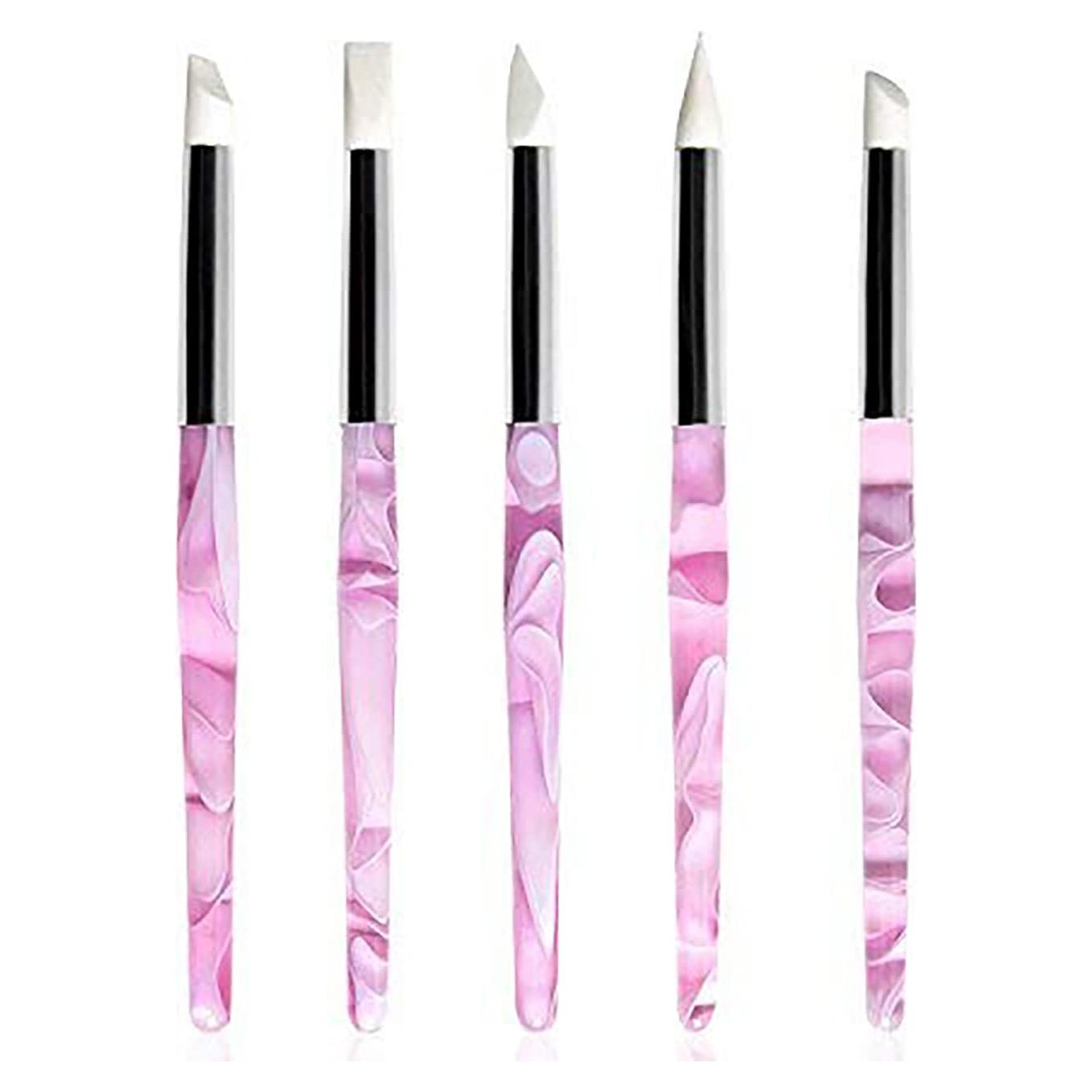 Juego de 5 Pinceles de Silicona BQAN para Escultura de Uñas