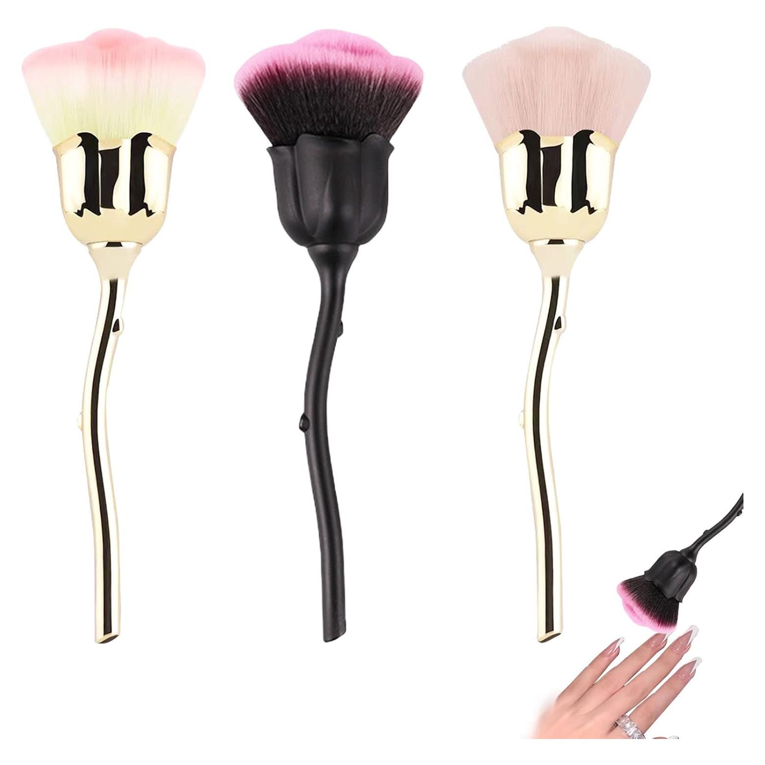 3 Cepillos Limpiadores de Polvo para Uñas GeoGeoDIY