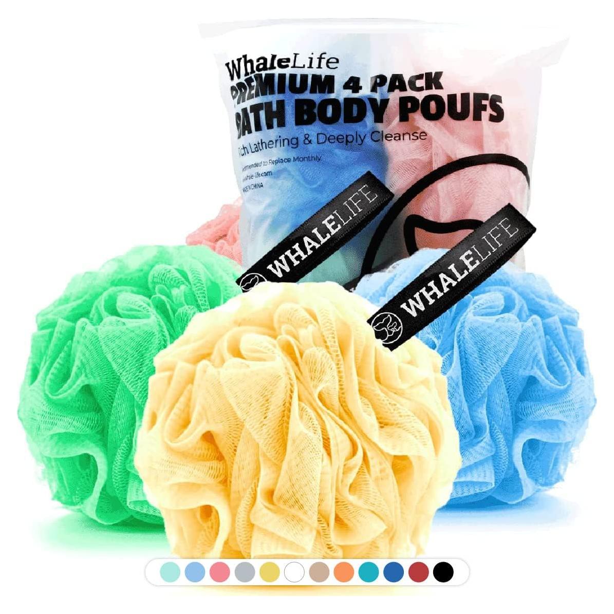 Esponja de Lufa para Baño WhaleLife - 4 Piezas Multicolor