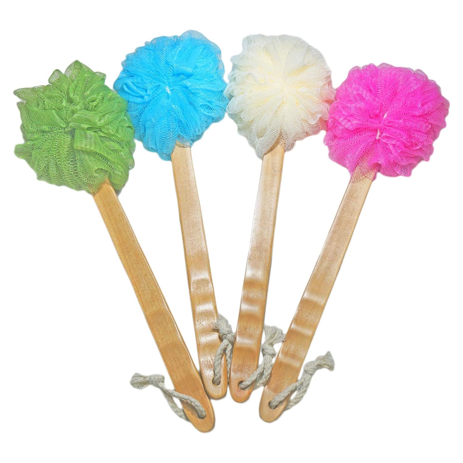 Paquete de 4 Esponjas de Ducha Exfoliantes Tang Karrey 43cm