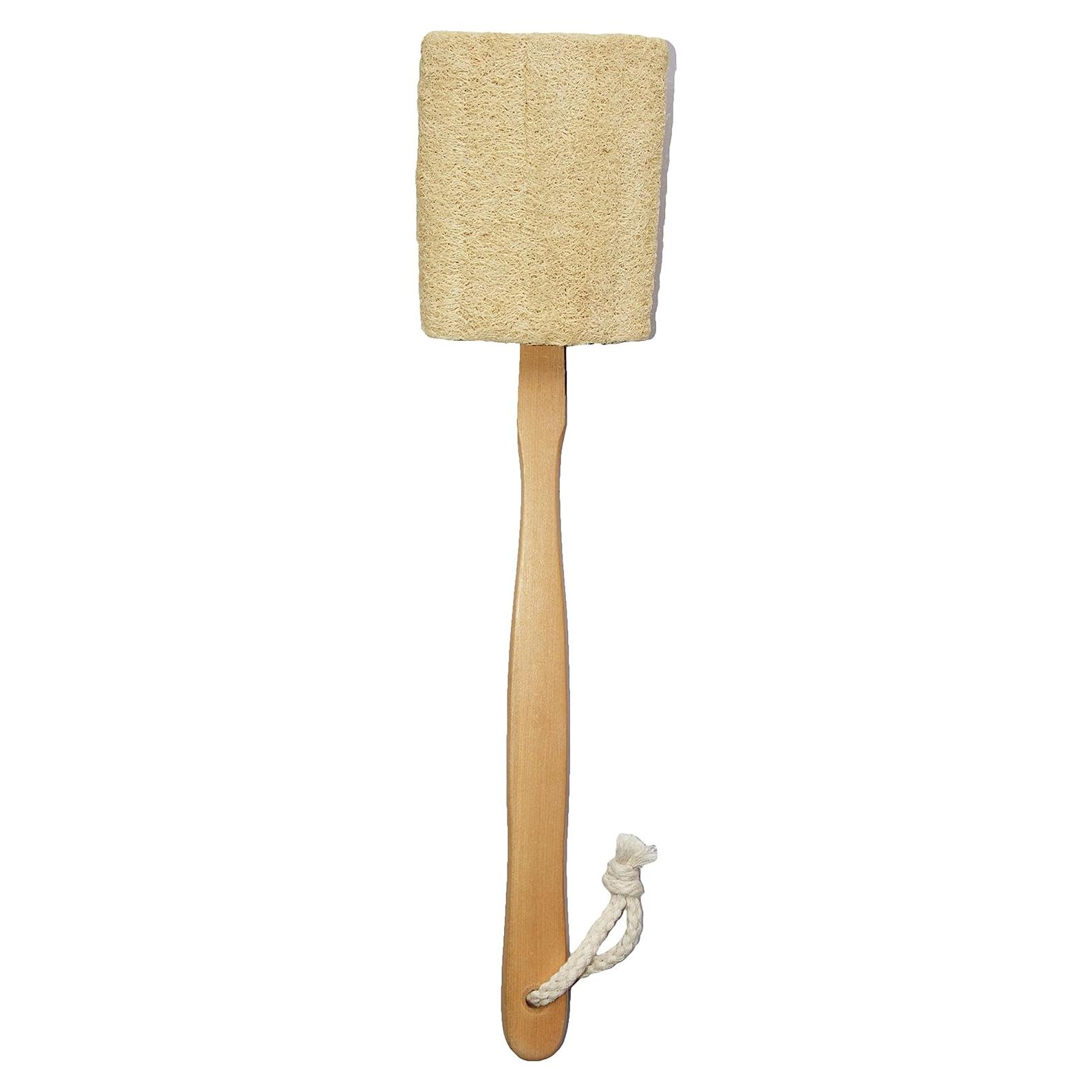 Esponja de Baño Exfoliante Luffa Natural con Mango de Madera 43cm