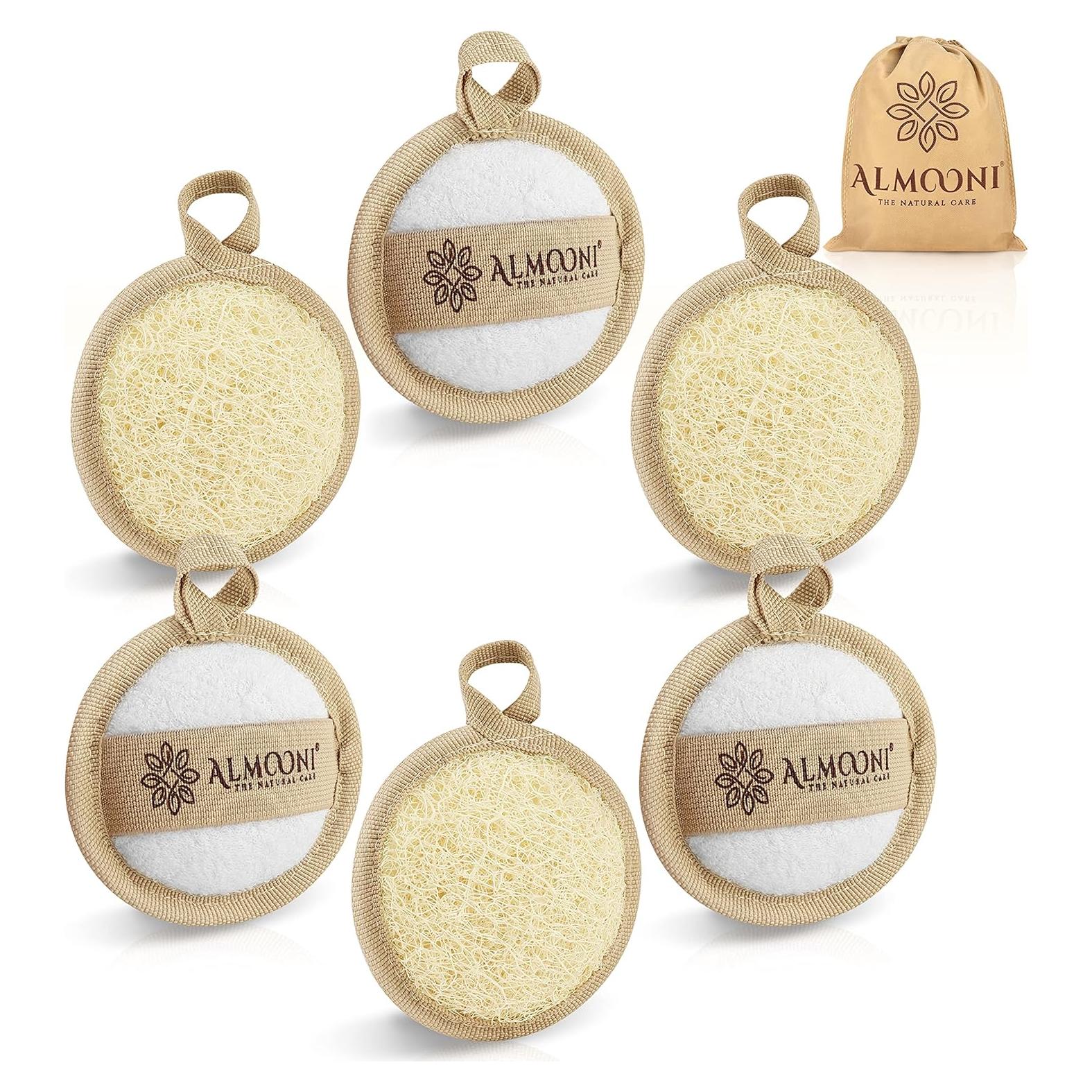 Esponja Exfoliante Facial Natural Almooni - Lufa Egipcia 6 Unidades